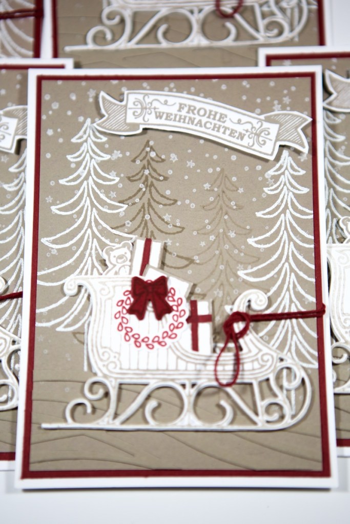 Schlittenkarte mit Stampin' Up!