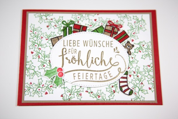 Weihnachtskarte mit Stampin' Up!