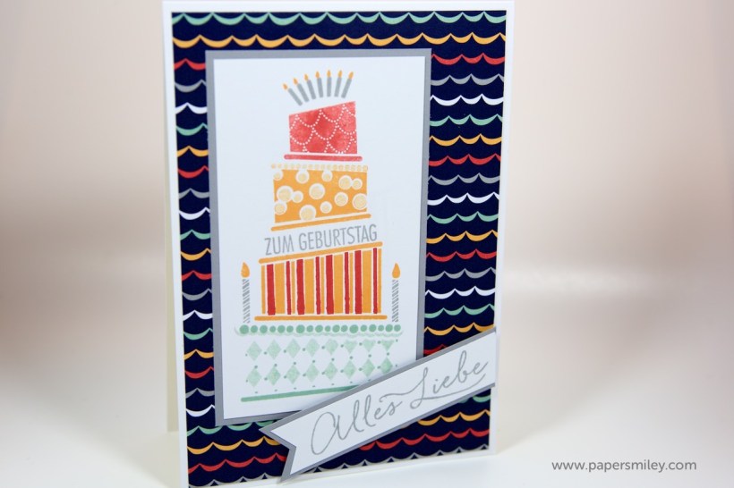 Geburtstagstorte mit Stampin' Up!