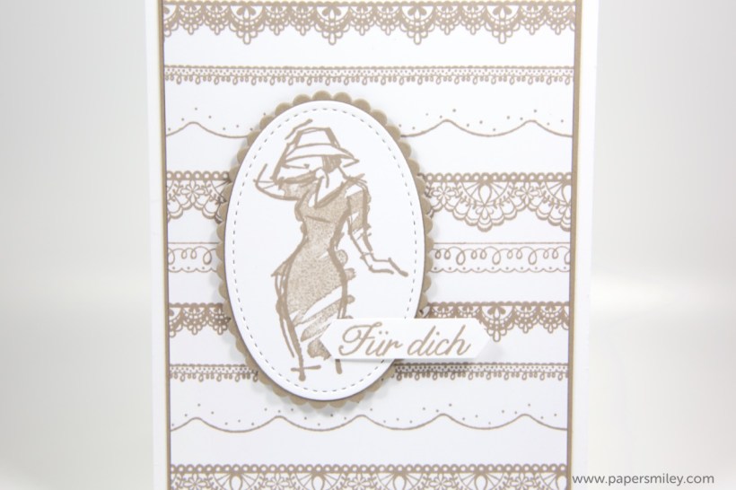 Karte mit Spitzen und Stil