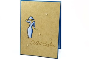 Einfache Karte mit Stil von Stampin Up