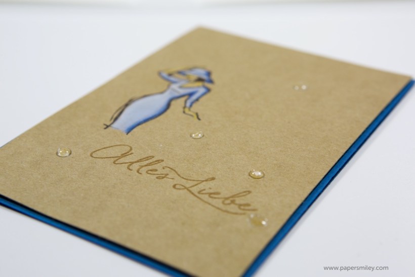 Einfache Karte mit Stil von Stampin Up