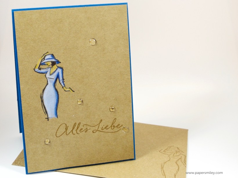 Einfache Karte mit Stil von Stampin Up