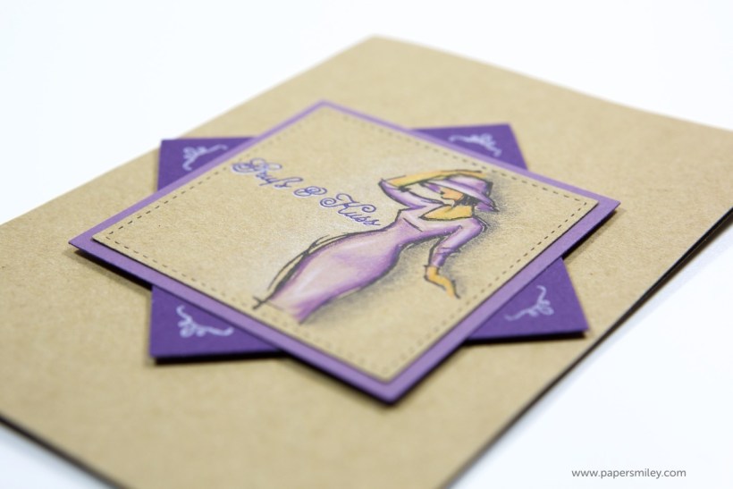 Karte mit Gruß und Kuss mit Stampin Up