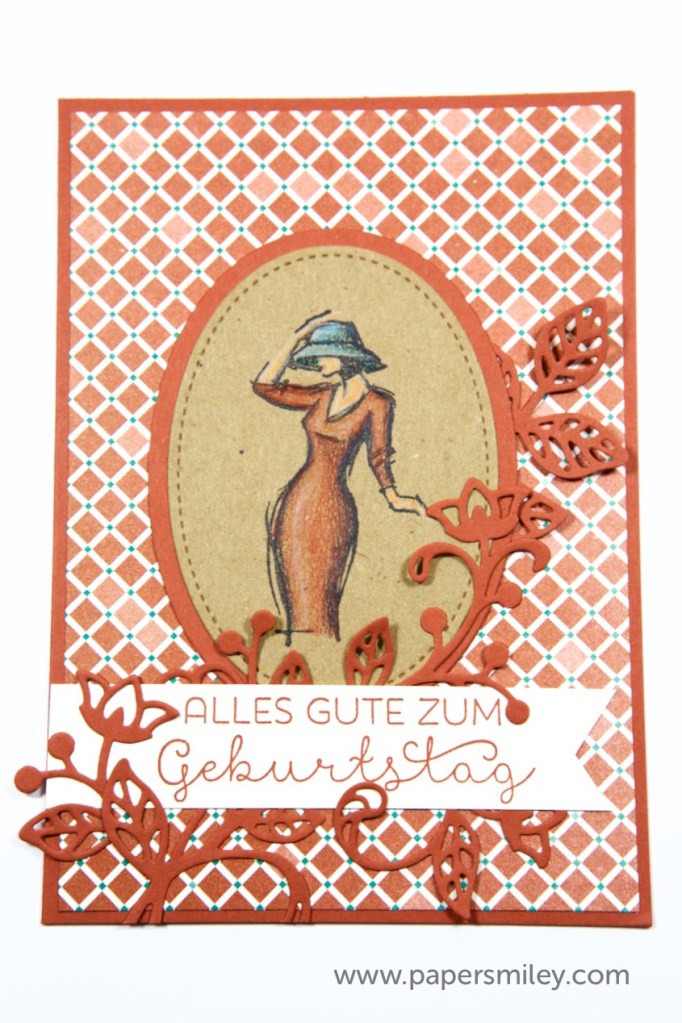 Geburtstagskarte mit Ranken mit Stampin Up