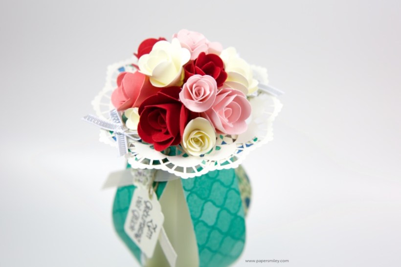 Rosenvase mit Material von Stampin' Up!
