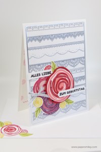 Geburtstagskarte mit Spitze mit Stampin' Up!