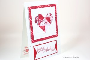 Muttertagskarte mit Quilt-Herz mit Stampin' Up!