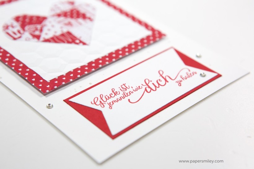 Muttertagskarte mit Quilt-Herz mit Stampin' Up!