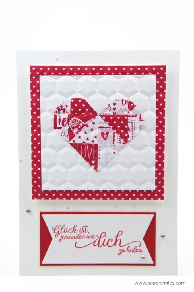 Muttertagskarte mit Quilt-Herz mit Stampin' Up!