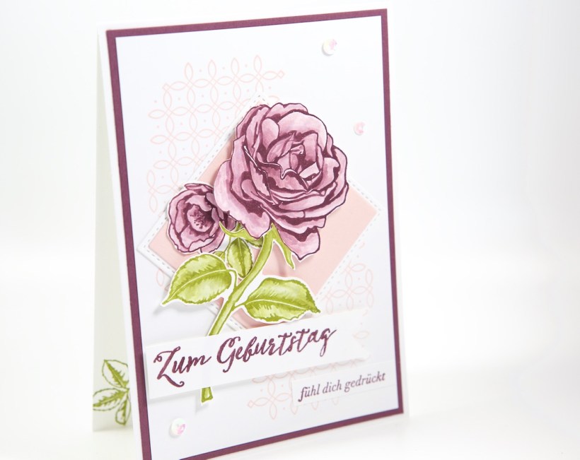 Rosenkarte mit Graceful Garden von Stampin' Up!