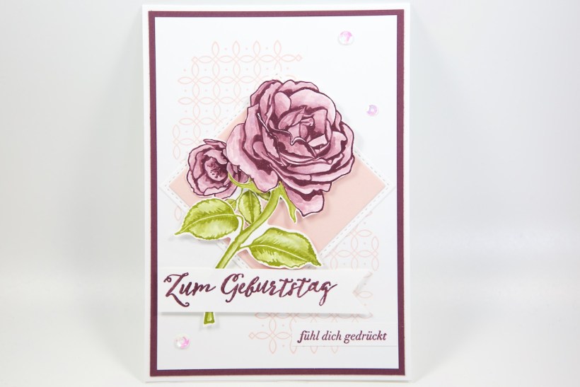 Rosenkarte mit Graceful Garden von Stampin' Up!
