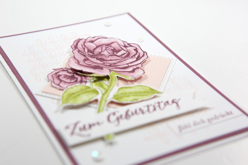 Rosenkarte mit Graceful Garden von Stampin' Up!
