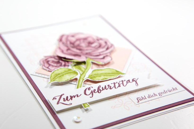 Rosenkarte mit Graceful Garden von Stampin' Up!