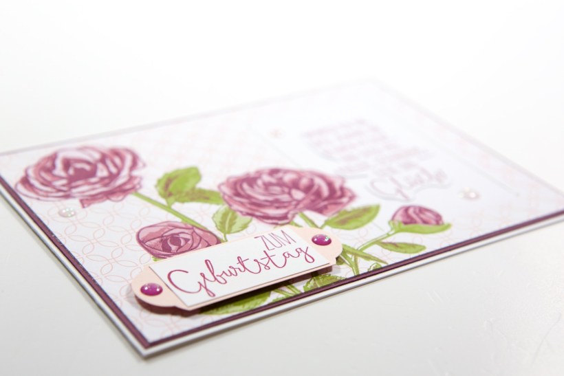 Rosenkarte mit Erinnerungen und mehr von Stampin Up!