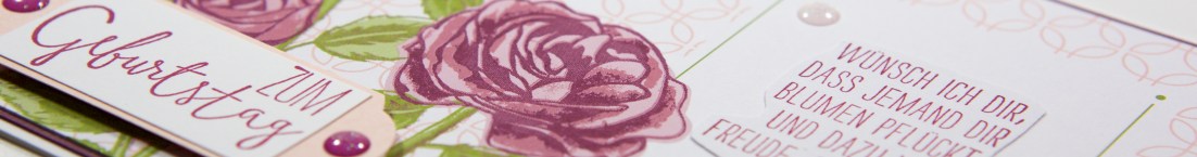 Rosenkarte mit Erinnerungen und mehr von Stampin Up!