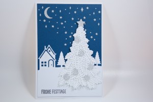 Weihnachtskarte mit Tanne