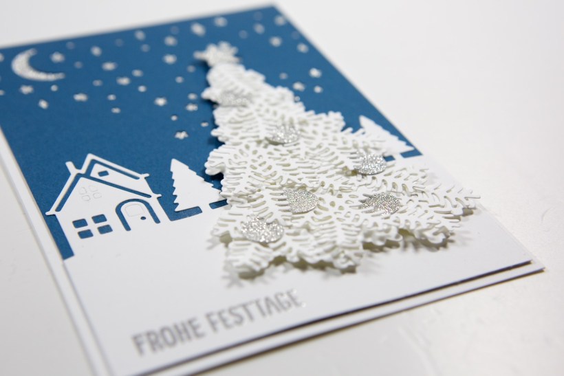 Weihnachtskarte mit Tanne