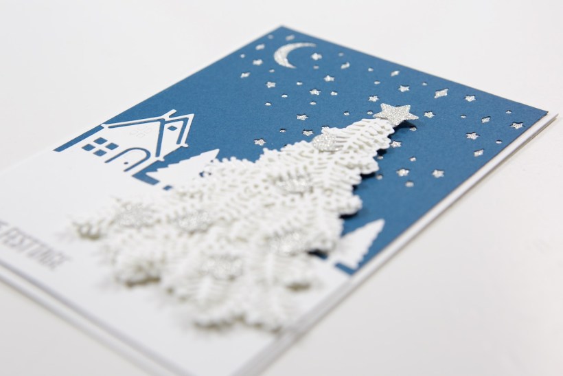 Weihnachtskarte mit Tanne