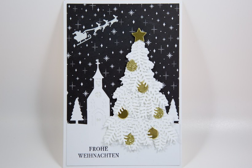 Weihnachtskarte mit Tanne