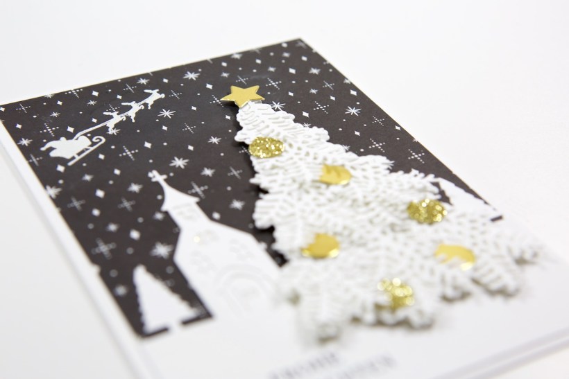 Weihnachtskarte mit Tanne