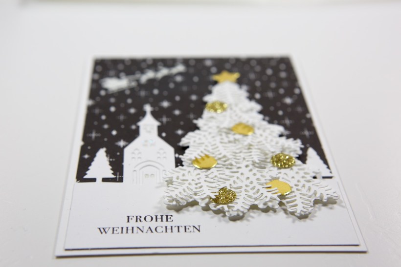 Weihnachtskarte mit Tanne