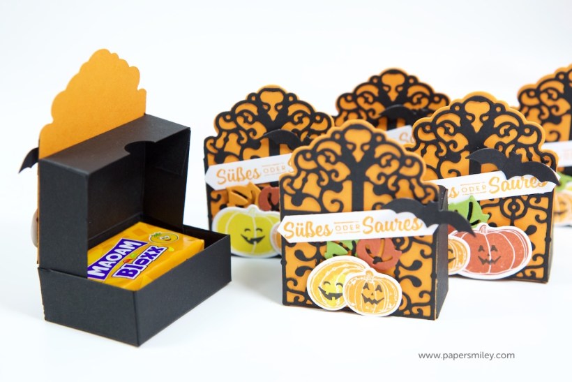 Halloween-Boxen mit Ziertor mit Stampin Up