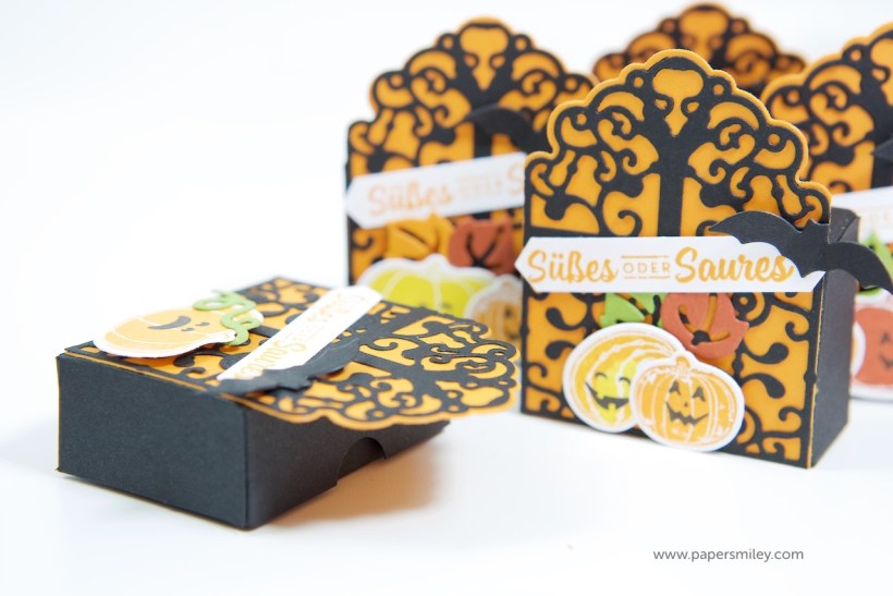 Halloween-Boxen mit Ziertor mit Stampin Up