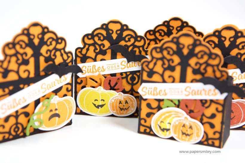 Halloween-Boxen mit Ziertor mit Stampin Up