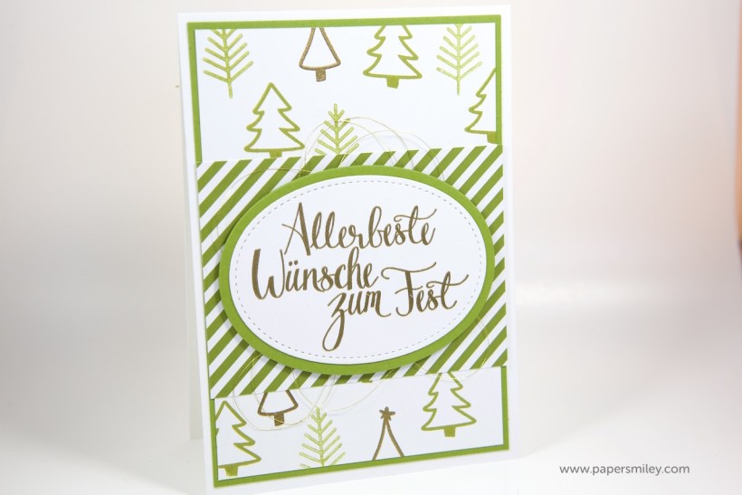Malerische Weihnachtskarte mit Stampin' Up! 