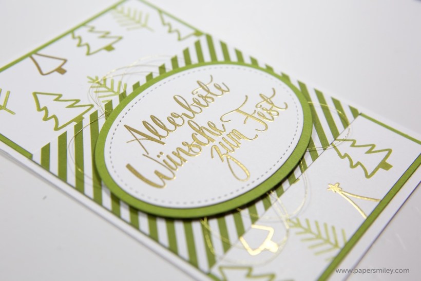 Malerische Weihnachtskarte mit Stampin' Up! 