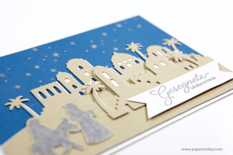 Weihnachtskarte mit Heilige Nacht von Stampin Up!