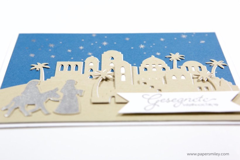 Weihnachtskarte mit Heilige Nacht von Stampin Up!