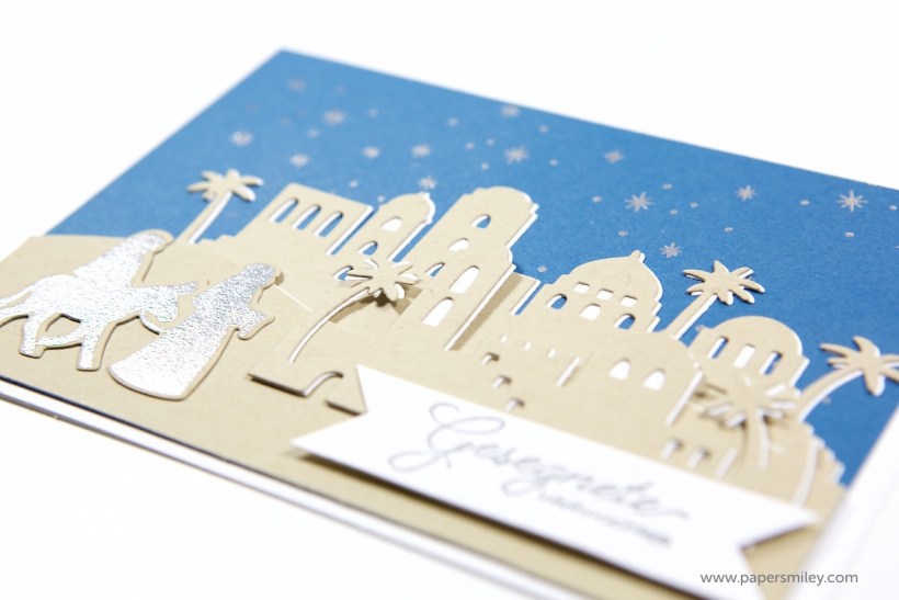 Weihnachtskarte mit Heilige Nacht von Stampin Up!