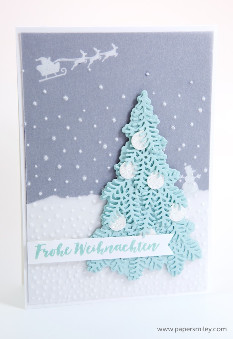 Tannen-Weihnachtskarte mit Stampin' Up!