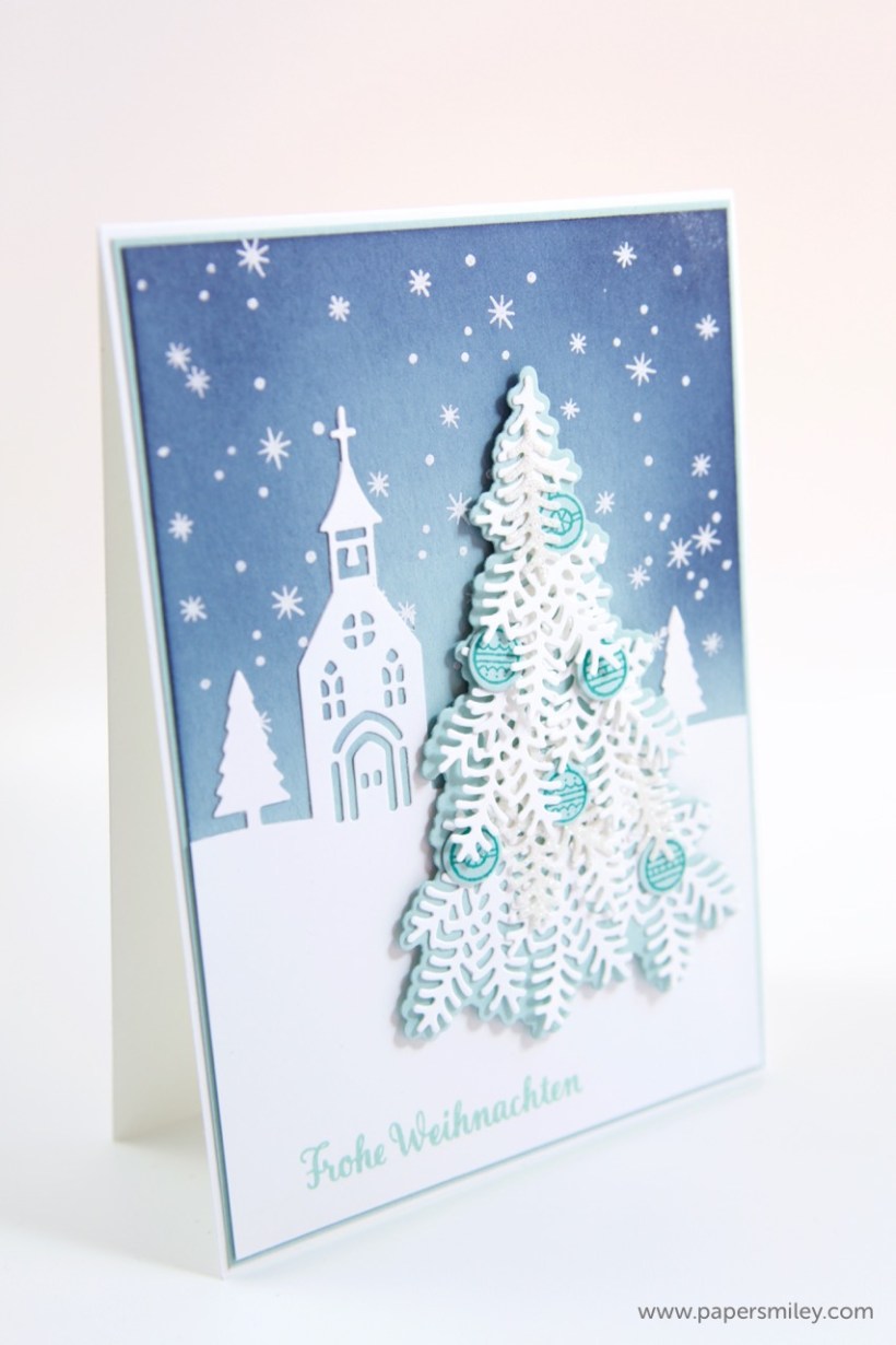 Tannen-Weihnachtskarte mit Stampin' Up!