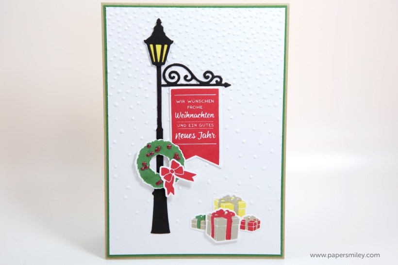 Laternen-Weihnachtskarte mit Stampin Up - Weihnachten im Lichterschein und Weihnachtslaterne