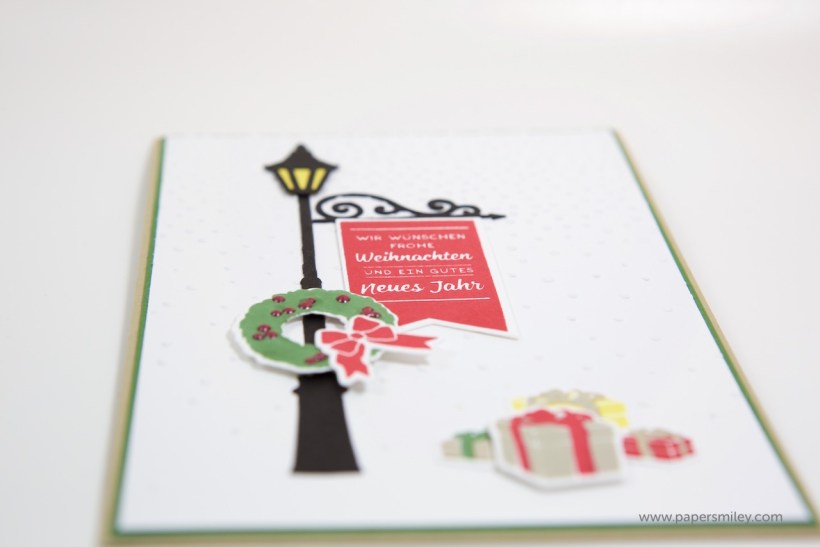 Laternen-Weihnachtskarte mit Stampin Up - Weihnachten im Lichterschein und Weihnachtslaterne