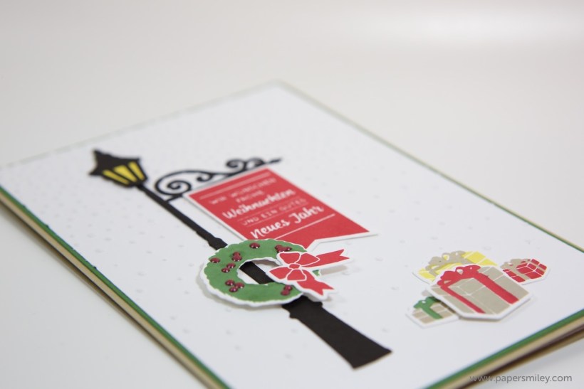 Laternen-Weihnachtskarte mit Stampin Up - Weihnachten im Lichterschein und Weihnachtslaterne