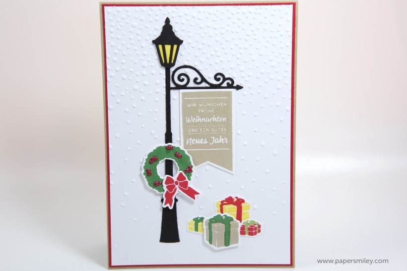 Laternen-Weihnachtskarte mit Stampin Up - Weihnachten im Lichterschein und Weihnachtslaterne