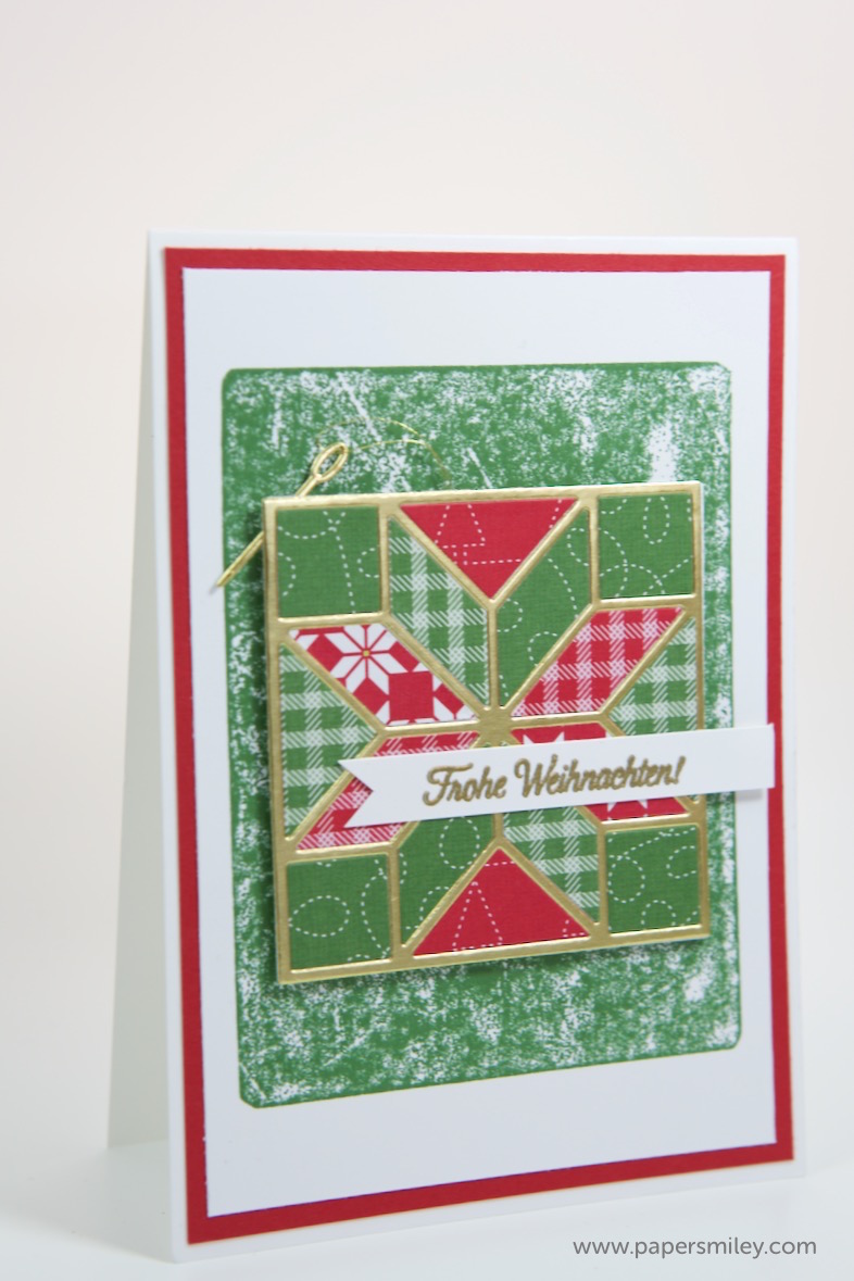 Weihnachtsquilt-Karte mit Stampin Up!