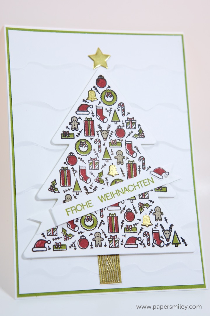 Tannen-Weihnachtskarte mit Stampin' Up!