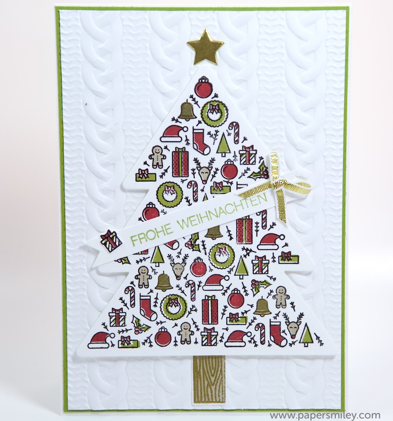Tannen-Weihnachtskarte mit Stampin' Up!