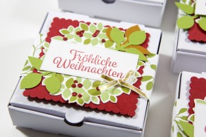 Pizzaboxen mit Willkommen, Weihnacht! von Stampin Up