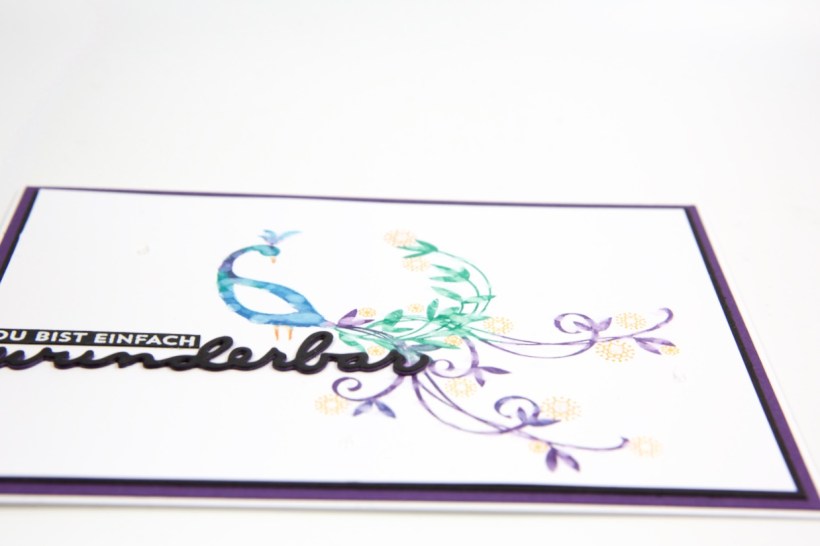 Pfauengruß-Karte mit Stampin' Up!