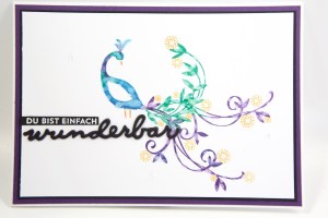 Pfauengruß-Karte mit Stampin' Up!