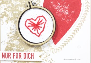 Karte mit Stickrahmen von Stampin' Up!