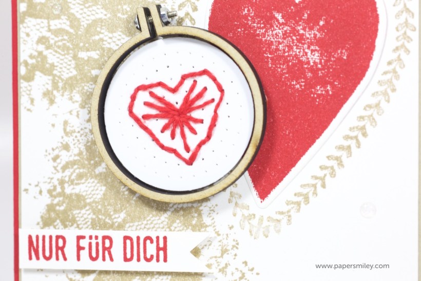 Karte mit Stickrahmen mit Stampin' Up!