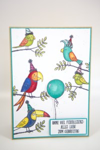 Geburtstagskarte mit Grußgezwitscher von Stampin' Up!