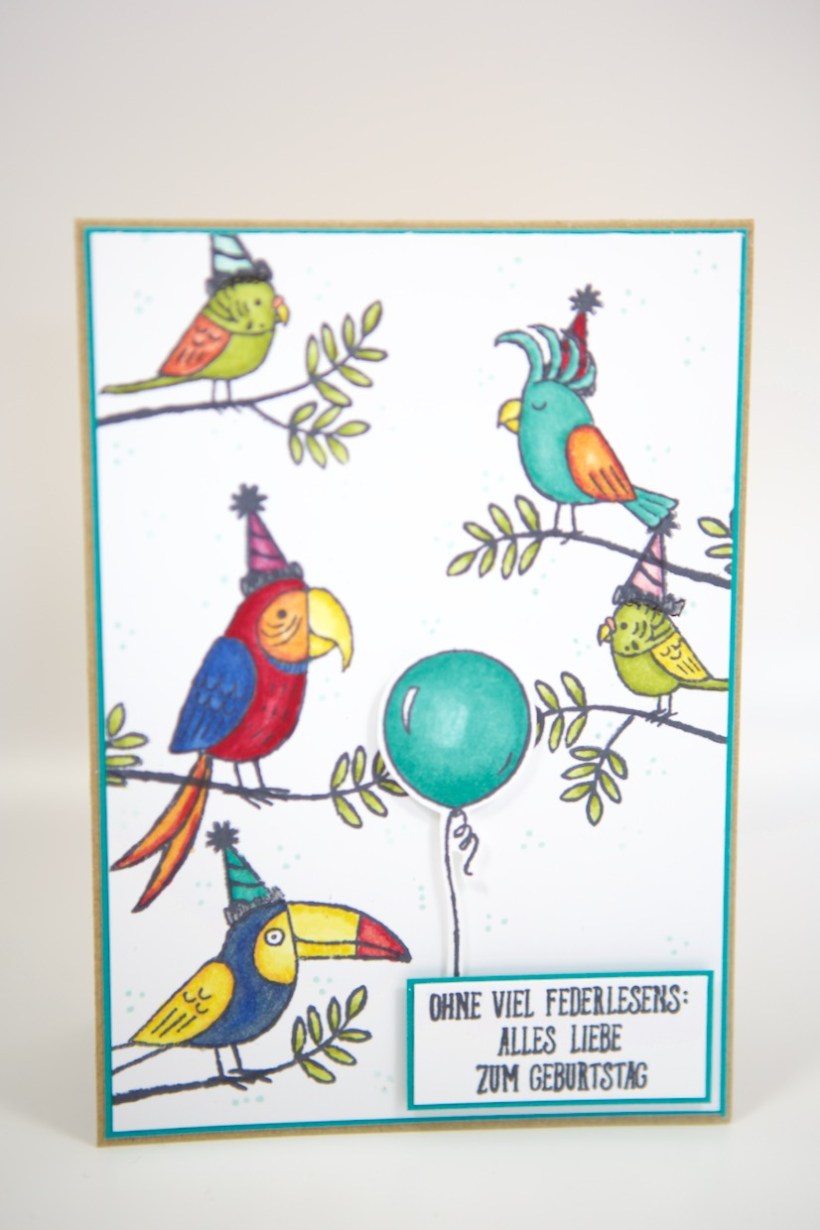 Geburtstagskarte mit Grußgezwitscher von Stampin' Up!